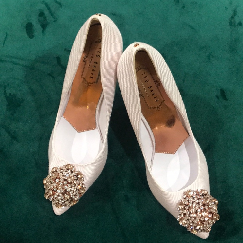 Ted Baker blush heals with crystal brooch